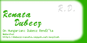 renata dubecz business card